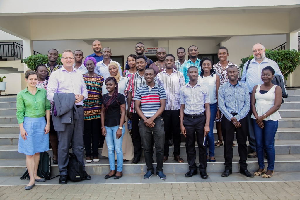 Some students of WACCBIP with visiting team